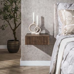 Marino zwevend nachtkastje - 1 lade - acaciahout