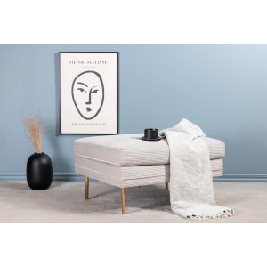 Tess hocker - rib - beige