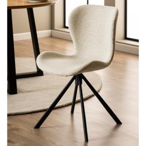 Aino draaistoel | zwart metaal onderstel | stof Monza