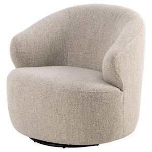 Nøra Beverly fauteuil | zwart metaal onderstel | stof Monza - beige