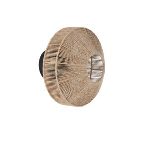 Lyra wandlamp Ø31x31 cm - naturel+mat zwart
