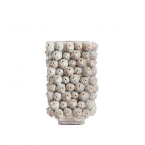 Nitali vaas deco 24,5x18,5x37,5 cm - keramiek zand