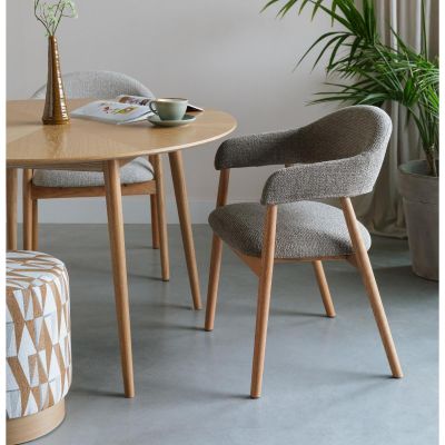 Puur Clay arm eetkamerstoel hout