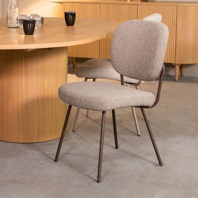 Label51 Singapore eetkamerstoel bouclé