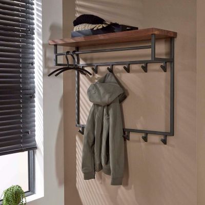 Dimitry kapstok met plank en 12 haken van het woonmerk Fraaai