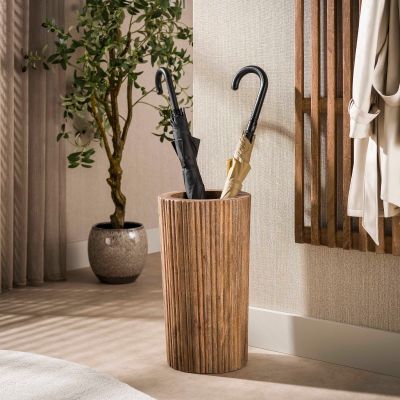 Fraaai Sedona paraplubak dicht massief mangohout - zand