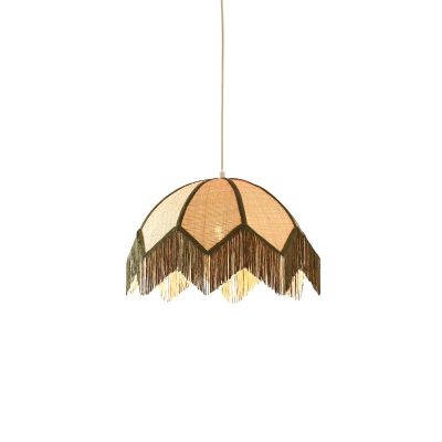 Light & Living Sulina hanglamp ø45x32,5 cm raffia - naturel+groen