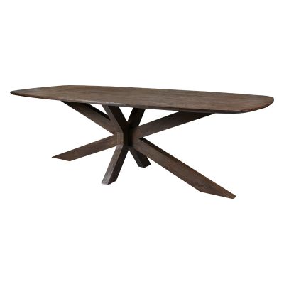 Livingfurn Lissabon eettafel Deens ovaal 240 cm - donkerbruin