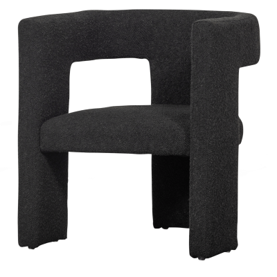 Tiwa fauteuil bouclé donkergrijs van het woonmerk Woood