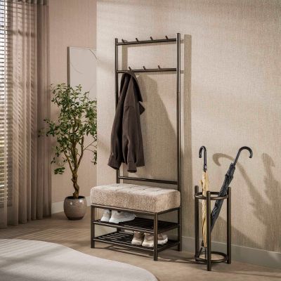 Fraaai Odell garderobebank 70 cm - bruin