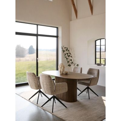 Nordic Home Kelly ovale eettafel 95x180 cm