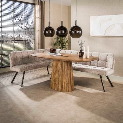 Fraaai Walter hoekbank links - zand/bruin