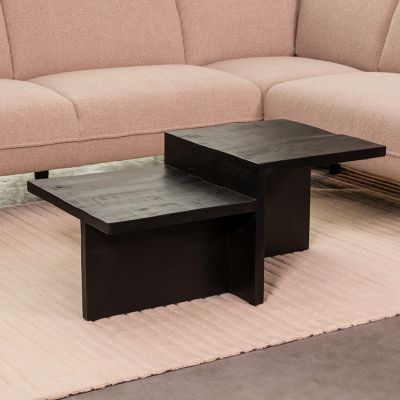 Label51 Skip salontafel 90x50x40 cm - zwart mangohout