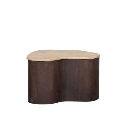 Label51 Davi bijzettafel espresso mangohout - 50 cm