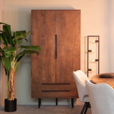 Label51 Rio wandkast 2-deurs 100 cm mangohout espresso