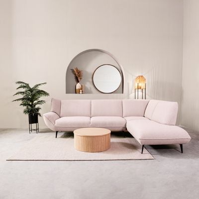 Label51 Pesaro 2,5-zitsbank ottoman rechts - naturel