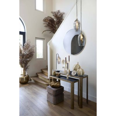 Light & Living Oxe pilaar set van 2 - antiek brons/smoke