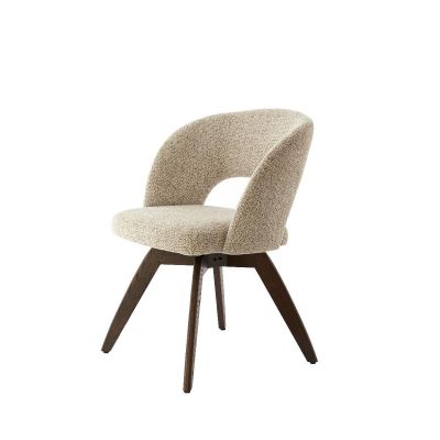 Light & Living Flen eetkamerstoel hout - donkerbruin+crème bruin