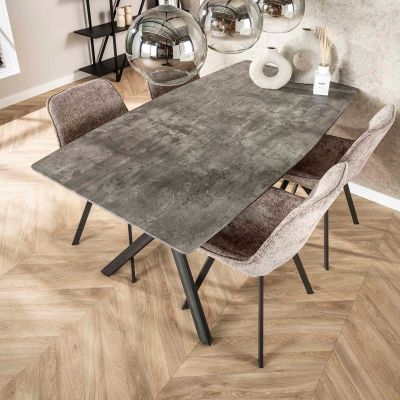Fraaai Eettafel Chestnut Beton 160 cm