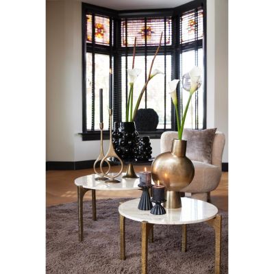 Light & Living Kanae salontafel set van 2 - zand/antiek brons