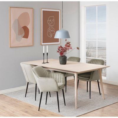 Nøra Lior armstoel | zwart metaal onderstel | stof Vic