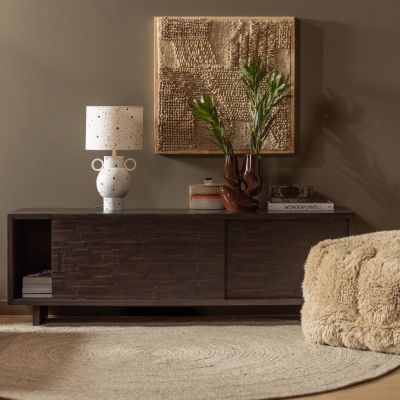 Woood Utopia vloerkleed rond ø200 cm - naturel