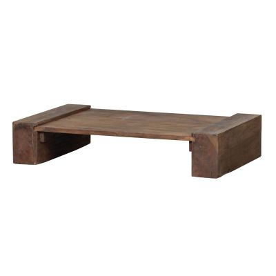 Woood Cuno salontafel laag - hout - donkerbruin