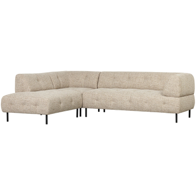 Woood Lloyd hoekbank links grof geweven