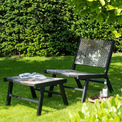 Woood Pom tuinhocker aluminium - multicolor