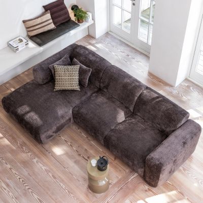 Woood Cloud chaise longue links geweven chenille