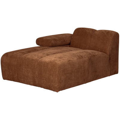 Woood Mojo chaise longue element links geweven ribstof