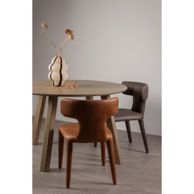 Woood Permit eetkamerstoel leerlook