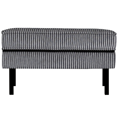 Woood Rodeo hocker op poten streep - zwart/grijs