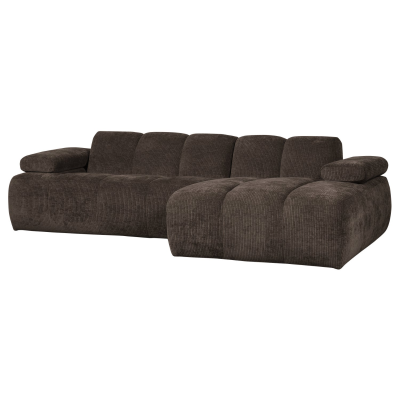 Woood Mojo chaise longue bank rechts geweven ribstof