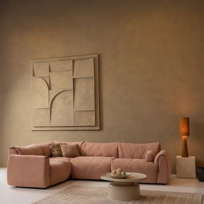 Woood Baggy hoekbank links geweven chenille