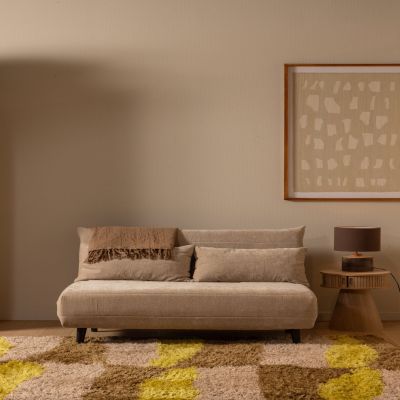 Woood Xem 1-persoons slaapbank velvet - naturel