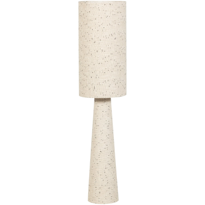 Woood Loft vloerlamp metaal/bouclé 130xø30 cm - naturel met stippen