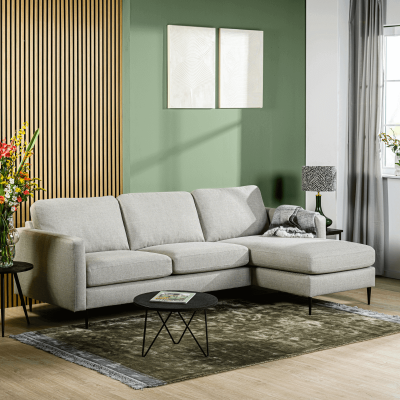 Huri 3-zits hoekbank rechts woven van het woonmerk Vurna