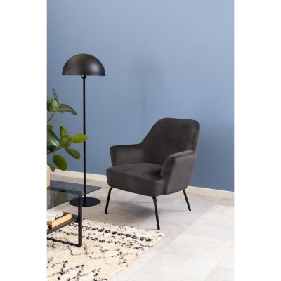 Nøra Aubrey fauteuil | zwart metaal onderstel | stof Vic