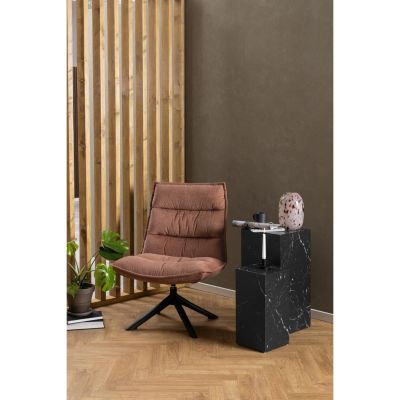 Nøra Sandra draaifauteuil | zwart metaal onderstel | stof Danny