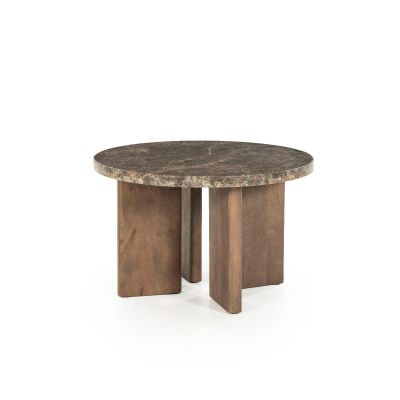 Eleonora Lando salontafel rond ø60 cm marmer - bruin