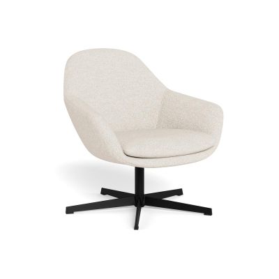 Nøra Celeste draaifauteuil | zwart metaal onderstel | stof Cona - crème