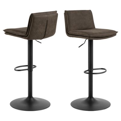 Nøra Jerrod verstelbare barstoel | zwart metaal onderstel | stof Preston - antraciet