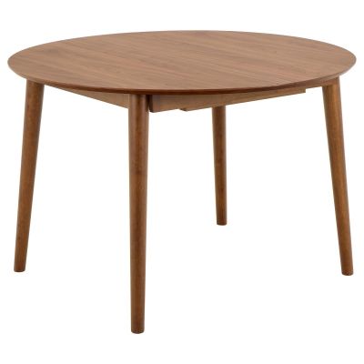 Nøra Aida ronde uitschuiftafel Ø115/154x75 cm | walnootfineer - bruin