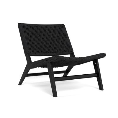 Nøra Jordan fauteuil | zwart eikenhout onderstel | vlechtwerk