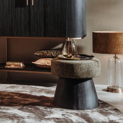 Tower Living Ossana poef - ø50 cm - groen