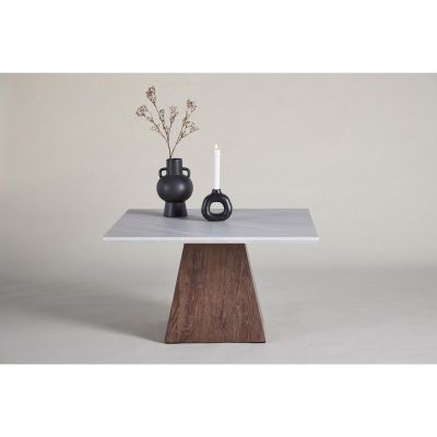 Svea Clara vierkante salontafel - 80 x 80 cm - marmerlook