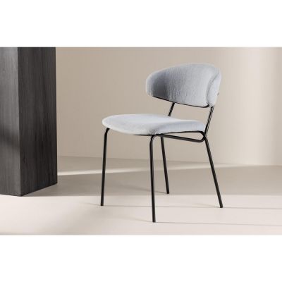 Svea Tiko eetkamerstoel - boucle - lichtblauw