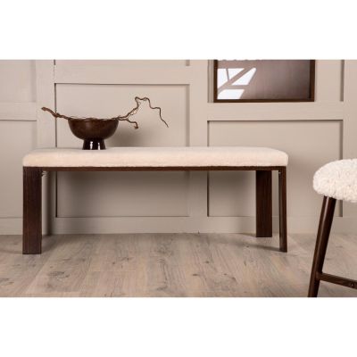 Svea Noemi eetkamerbank - teddy - 120 cm