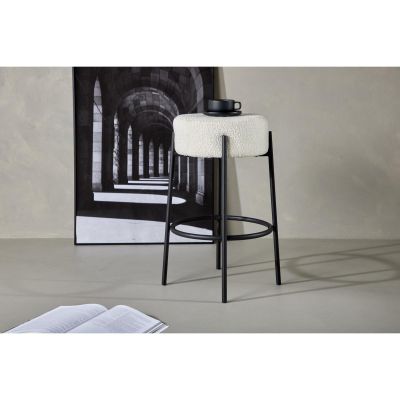 Svea Soko barkruk 70 cm - boucle - wit